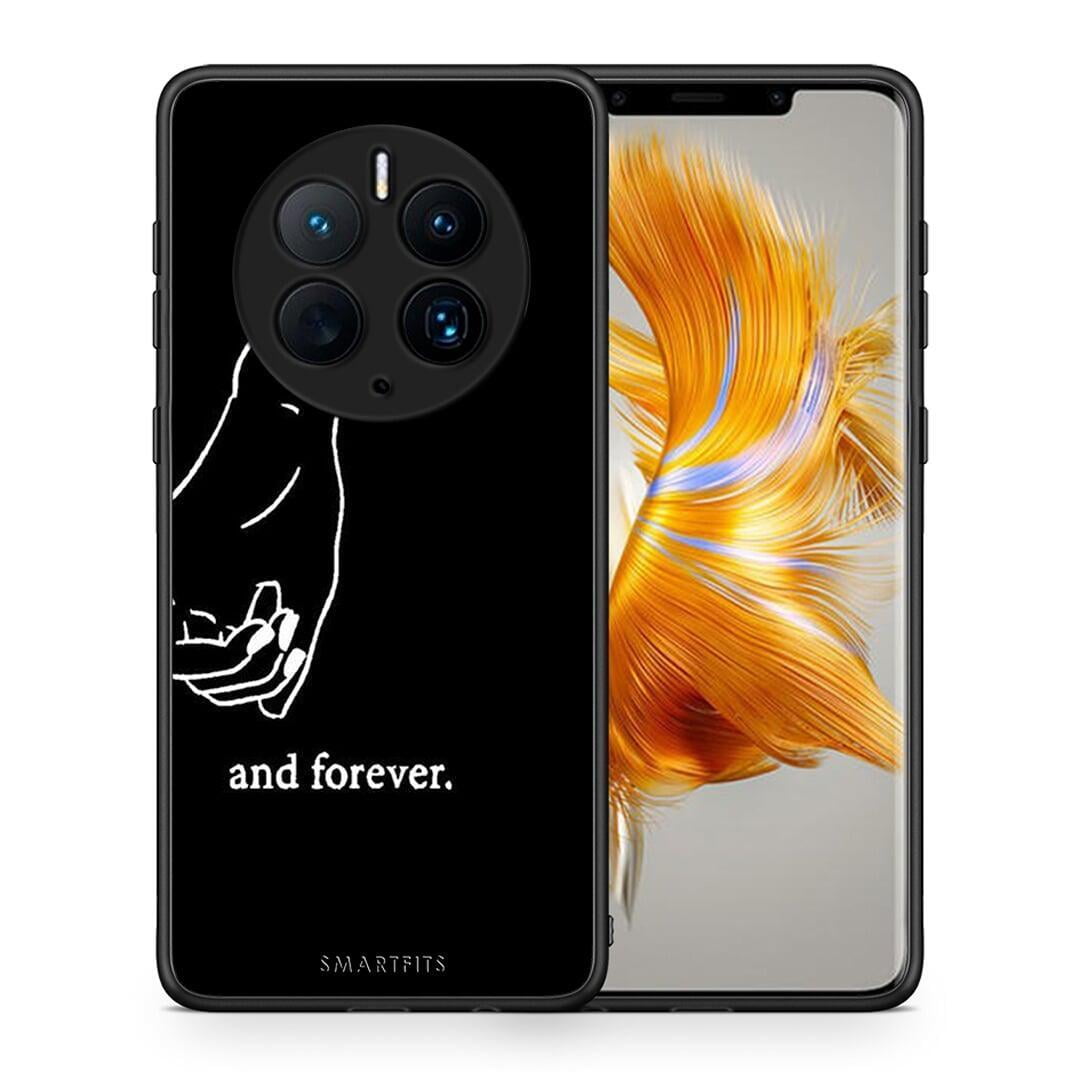 Θήκη Huawei Mate 50 Pro Always & Forever 2 από τη Smartfits με σχέδιο στο πίσω μέρος και μαύρο περίβλημα | Huawei Mate 50 Pro Always & Forever 2 Case with Colorful Back and Black Bezels
