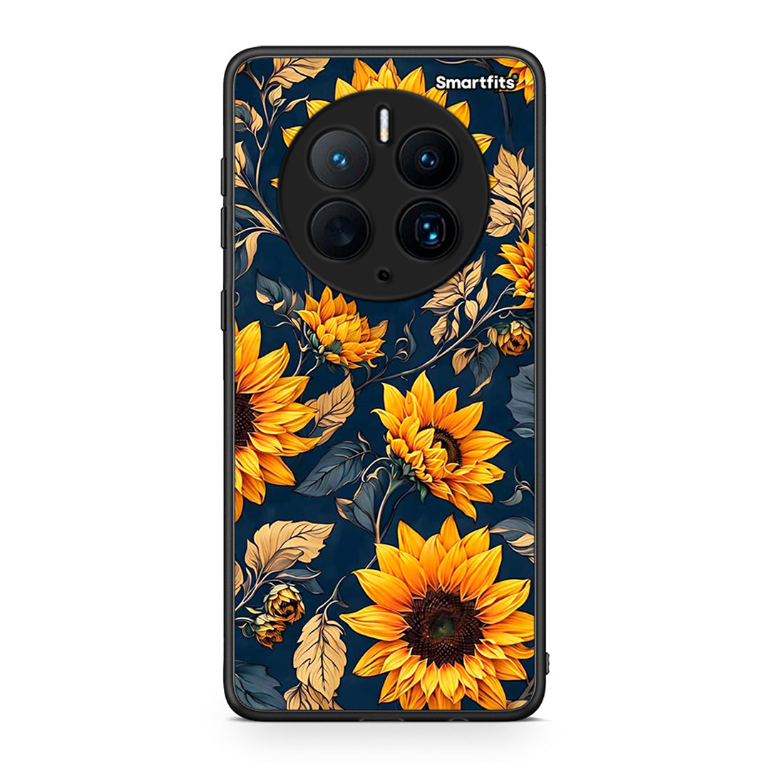 Θήκη Huawei Mate 50 Pro Autumn Sunflowers από τη Smartfits με σχέδιο στο πίσω μέρος και μαύρο περίβλημα | Huawei Mate 50 Pro Autumn Sunflowers Case with Colorful Back and Black Bezels