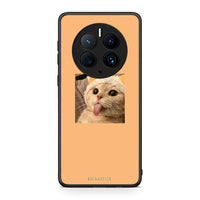 Thumbnail for Θήκη Huawei Mate 50 Pro Cat Tongue από τη Smartfits με σχέδιο στο πίσω μέρος και μαύρο περίβλημα | Huawei Mate 50 Pro Cat Tongue Case with Colorful Back and Black Bezels