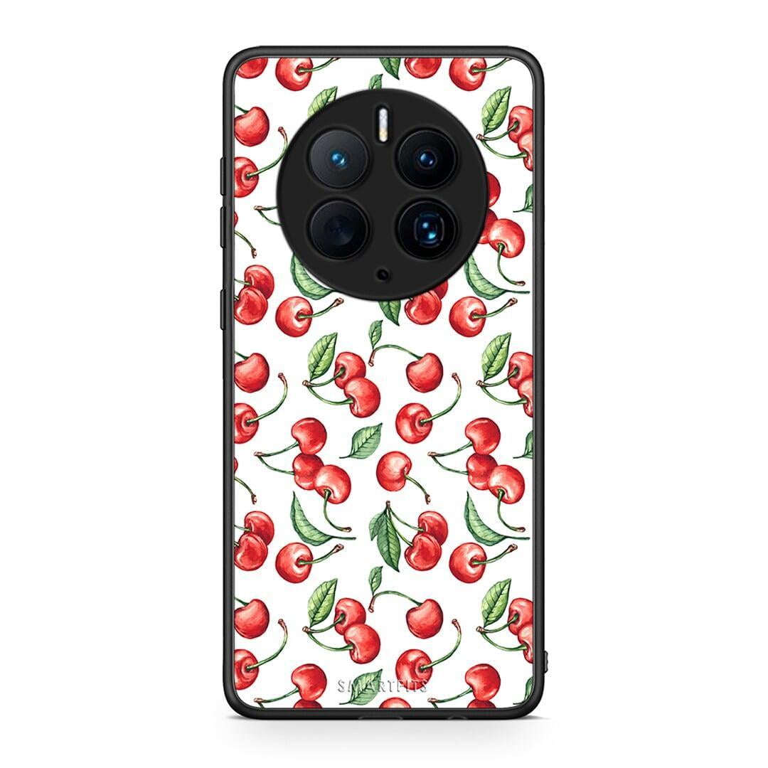 Θήκη Huawei Mate 50 Pro Cherry Summer από τη Smartfits με σχέδιο στο πίσω μέρος και μαύρο περίβλημα | Huawei Mate 50 Pro Cherry Summer Case with Colorful Back and Black Bezels