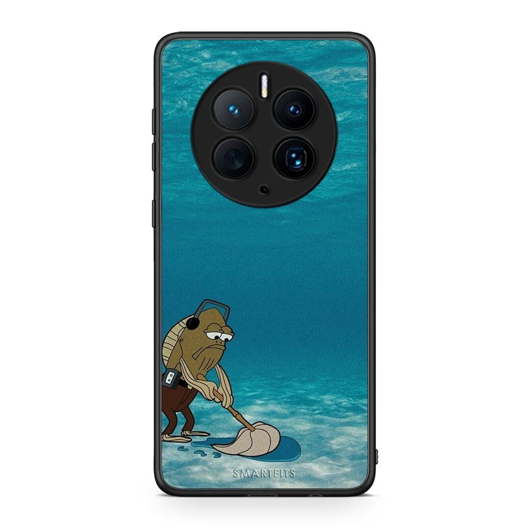 Θήκη Huawei Mate 50 Pro Clean The Ocean από τη Smartfits με σχέδιο στο πίσω μέρος και μαύρο περίβλημα | Huawei Mate 50 Pro Clean The Ocean Case with Colorful Back and Black Bezels