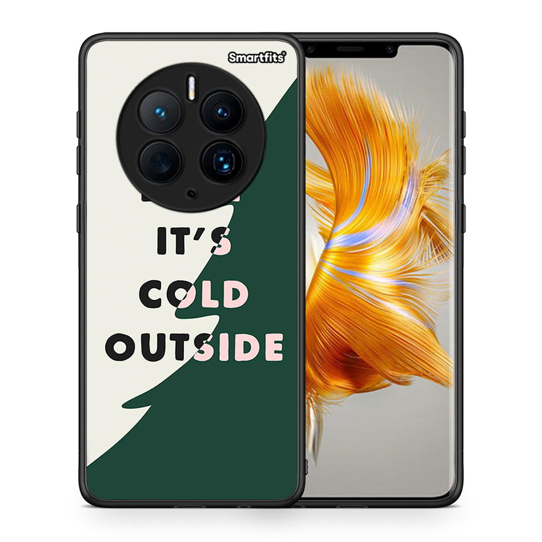 Θήκη Huawei Mate 50 Pro Cold Outside από τη Smartfits με σχέδιο στο πίσω μέρος και μαύρο περίβλημα | Huawei Mate 50 Pro Cold Outside Case with Colorful Back and Black Bezels