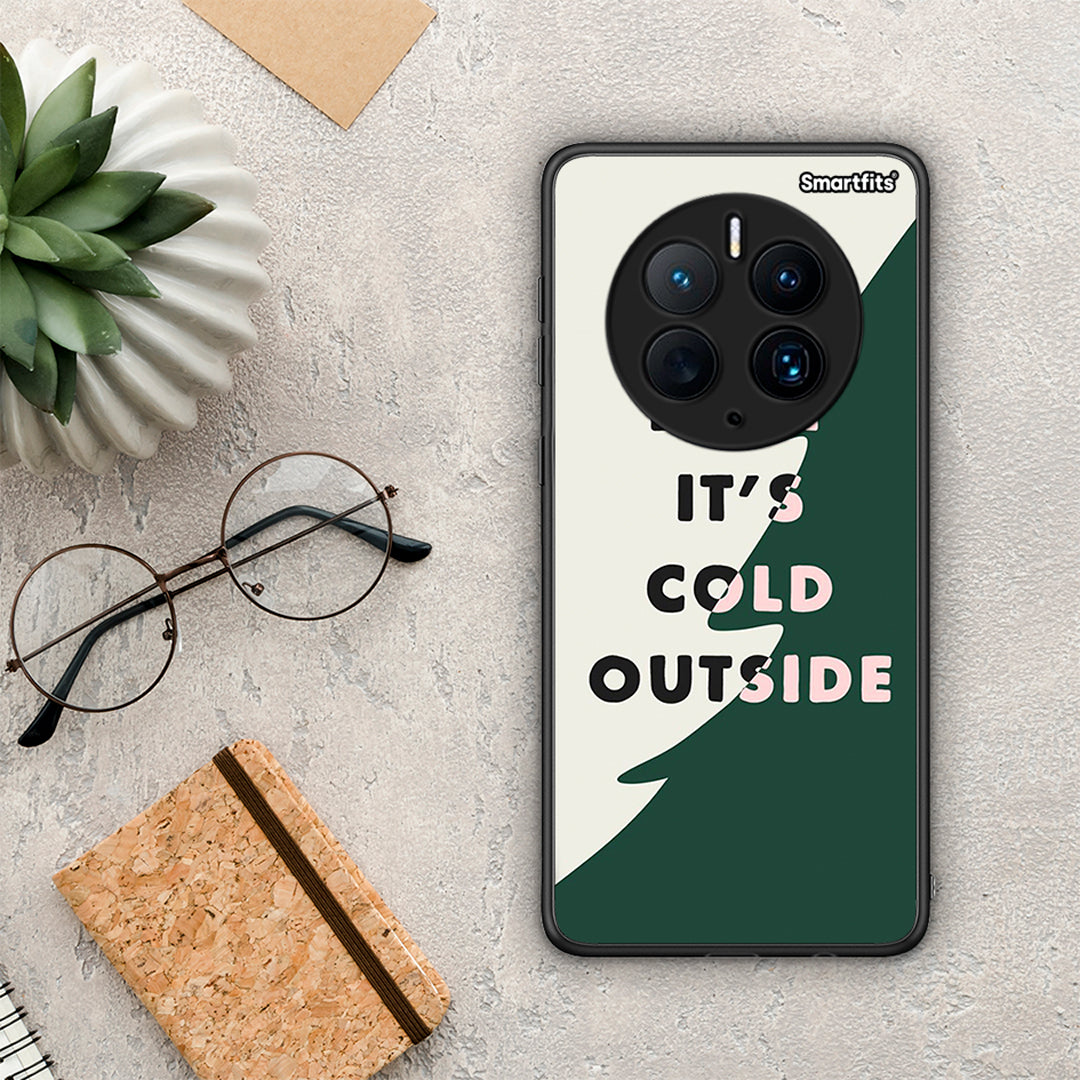 Θήκη Huawei Mate 50 Pro Cold Outside από τη Smartfits με σχέδιο στο πίσω μέρος και μαύρο περίβλημα | Huawei Mate 50 Pro Cold Outside Case with Colorful Back and Black Bezels