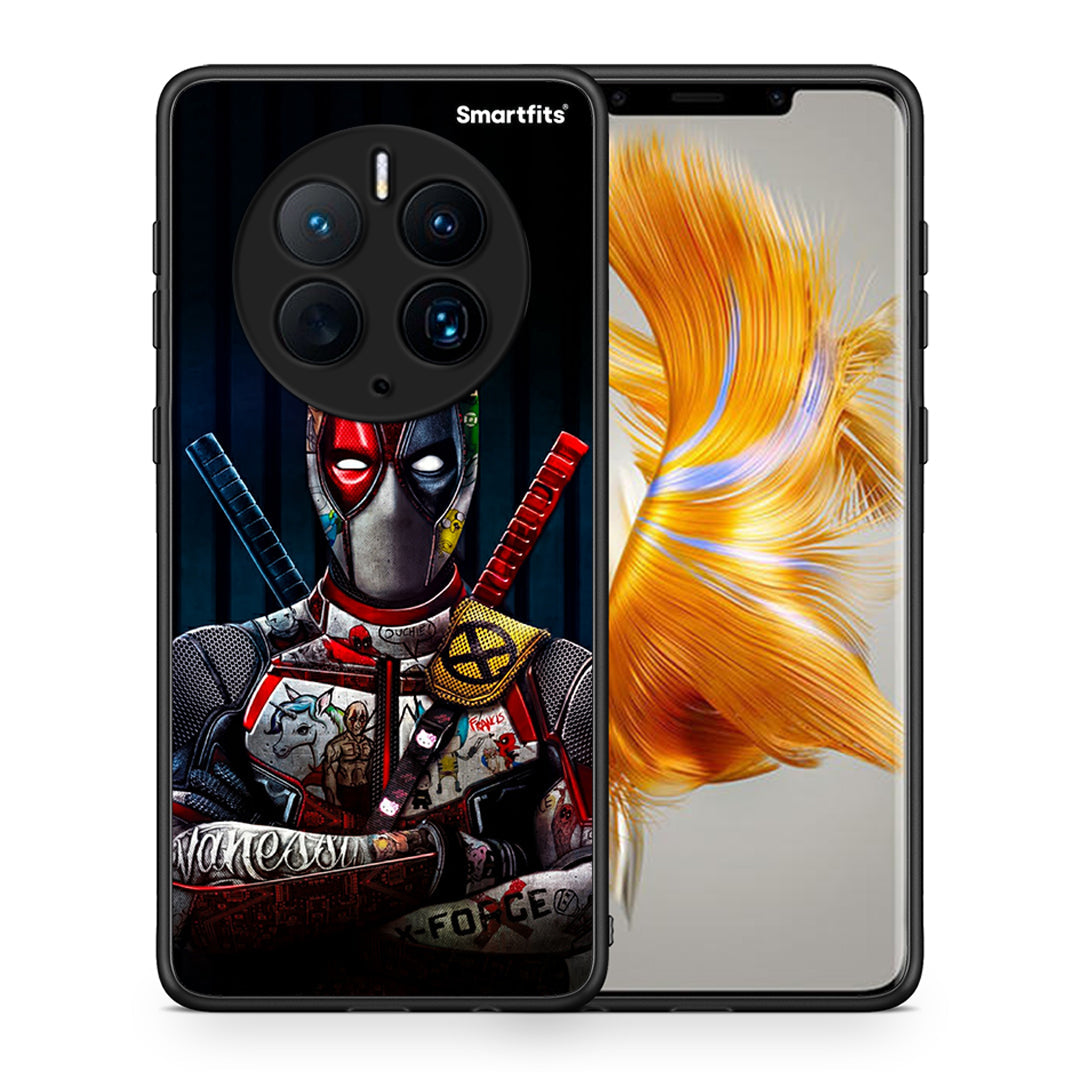 Θήκη Huawei Mate 50 Pro Funny Guy από τη Smartfits με σχέδιο στο πίσω μέρος και μαύρο περίβλημα | Huawei Mate 50 Pro Funny Guy Case with Colorful Back and Black Bezels