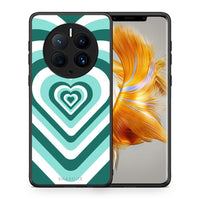 Thumbnail for Θήκη Huawei Mate 50 Pro Green Hearts από τη Smartfits με σχέδιο στο πίσω μέρος και μαύρο περίβλημα | Huawei Mate 50 Pro Green Hearts Case with Colorful Back and Black Bezels