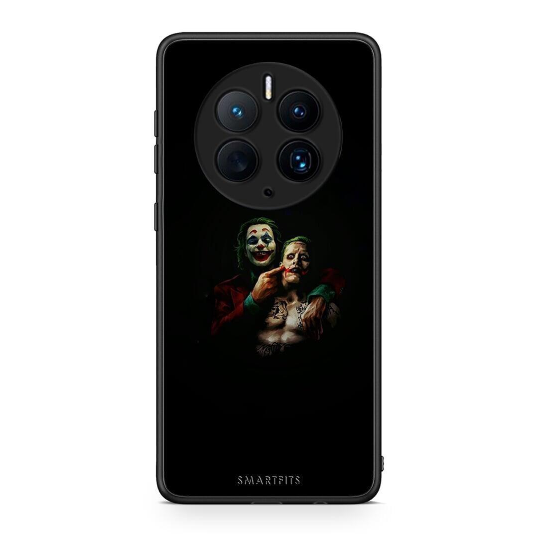 Θήκη Huawei Mate 50 Pro Hero Clown από τη Smartfits με σχέδιο στο πίσω μέρος και μαύρο περίβλημα | Huawei Mate 50 Pro Hero Clown Case with Colorful Back and Black Bezels