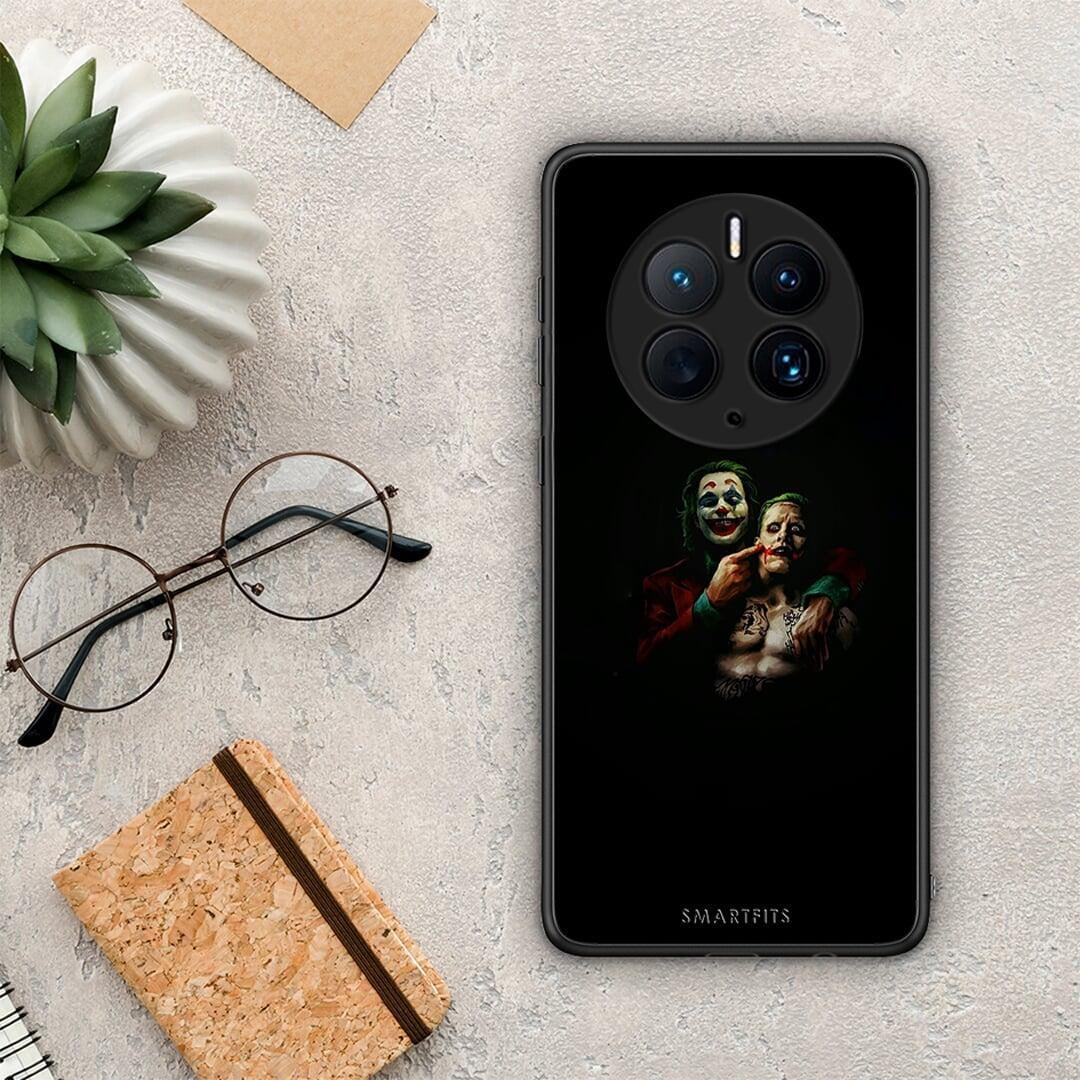 Θήκη Huawei Mate 50 Pro Hero Clown από τη Smartfits με σχέδιο στο πίσω μέρος και μαύρο περίβλημα | Huawei Mate 50 Pro Hero Clown Case with Colorful Back and Black Bezels