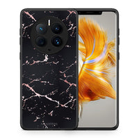 Thumbnail for Θήκη Huawei Mate 50 Pro Marble Black Rosegold από τη Smartfits με σχέδιο στο πίσω μέρος και μαύρο περίβλημα | Huawei Mate 50 Pro Marble Black Rosegold Case with Colorful Back and Black Bezels