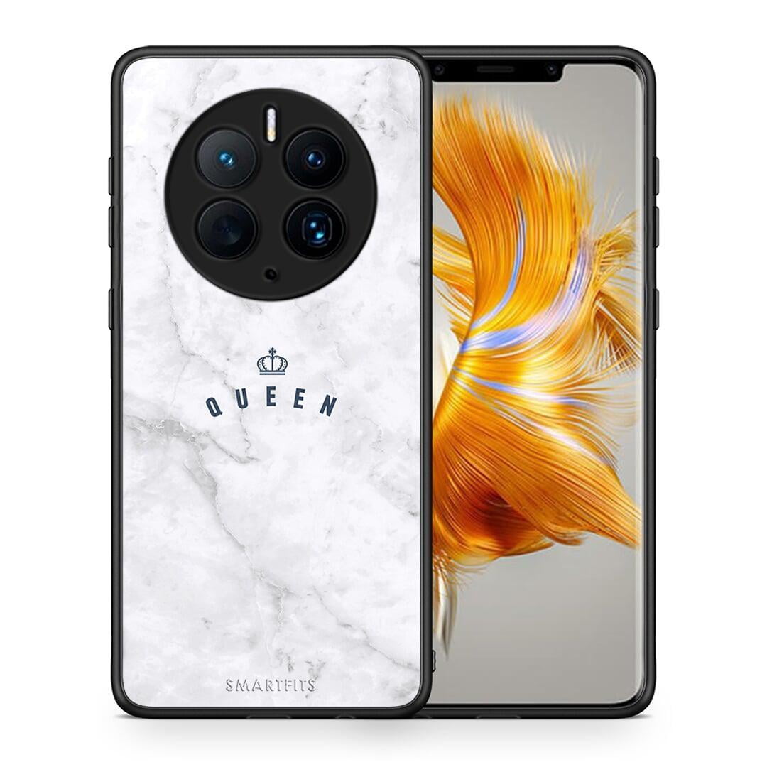 Θήκη Huawei Mate 50 Pro Marble Queen από τη Smartfits με σχέδιο στο πίσω μέρος και μαύρο περίβλημα | Huawei Mate 50 Pro Marble Queen Case with Colorful Back and Black Bezels