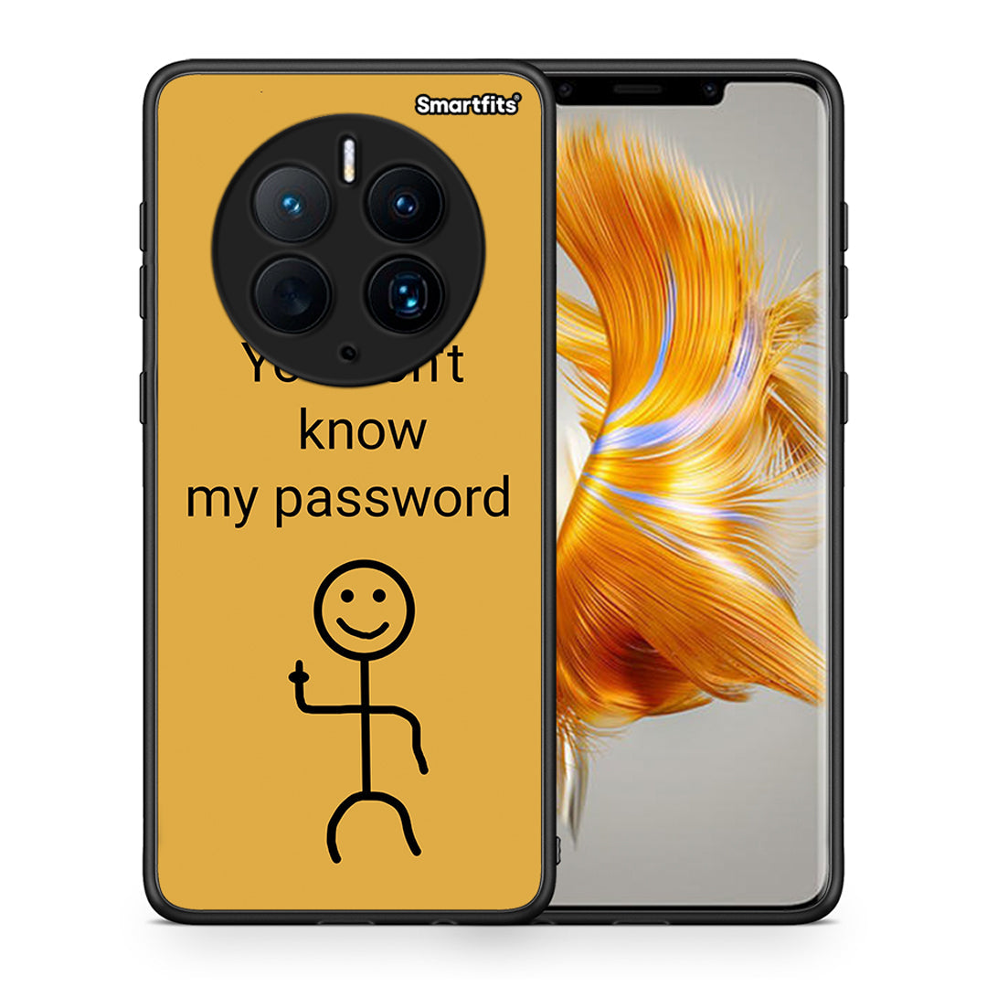 Θήκη Huawei Mate 50 Pro My Password από τη Smartfits με σχέδιο στο πίσω μέρος και μαύρο περίβλημα | Huawei Mate 50 Pro My Password Case with Colorful Back and Black Bezels