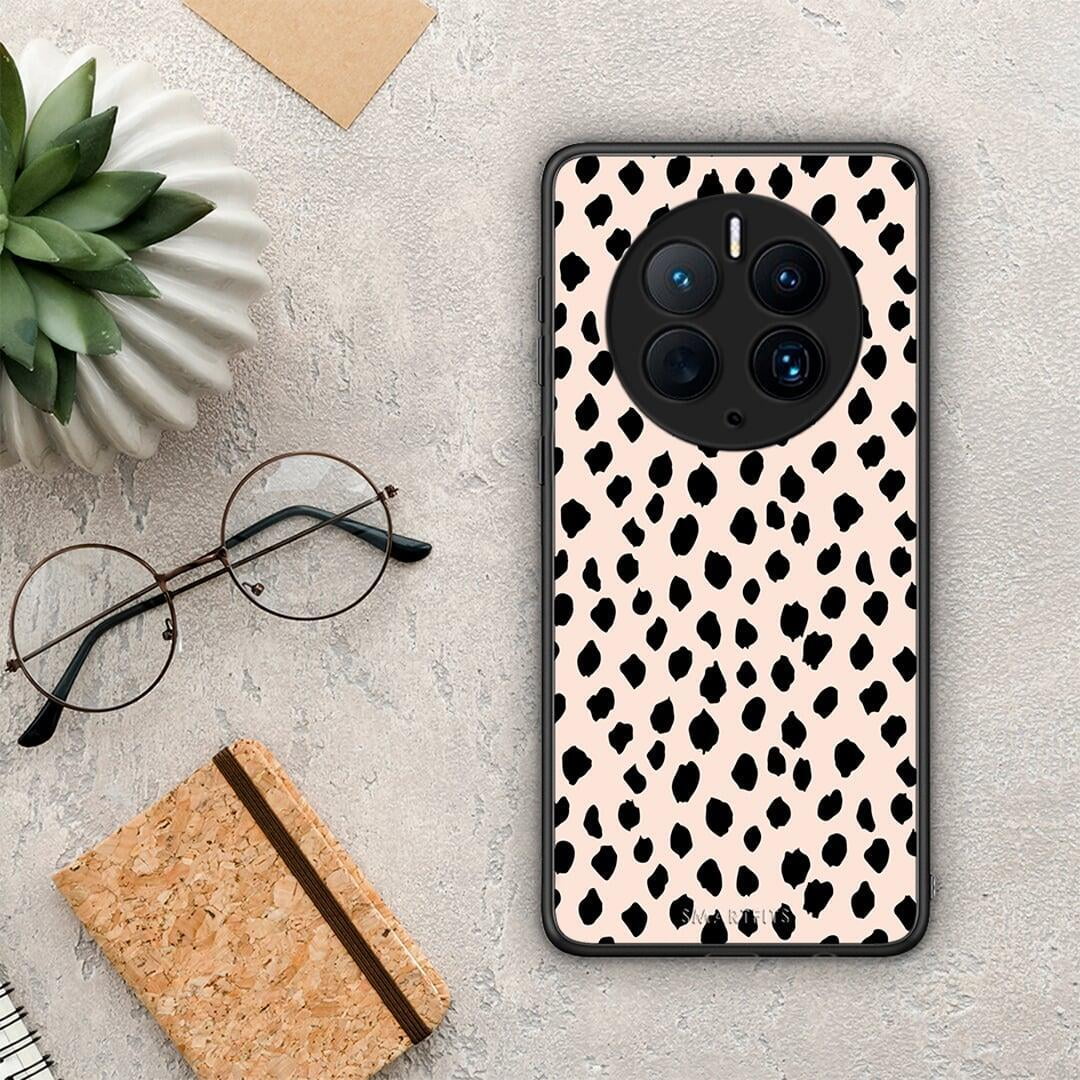 Θήκη Huawei Mate 50 Pro New Polka Dots από τη Smartfits με σχέδιο στο πίσω μέρος και μαύρο περίβλημα | Huawei Mate 50 Pro New Polka Dots Case with Colorful Back and Black Bezels