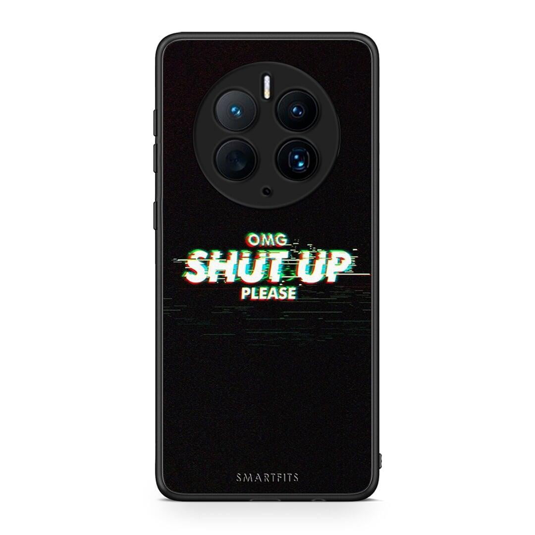 Θήκη Huawei Mate 50 Pro OMG ShutUp από τη Smartfits με σχέδιο στο πίσω μέρος και μαύρο περίβλημα | Huawei Mate 50 Pro OMG ShutUp Case with Colorful Back and Black Bezels