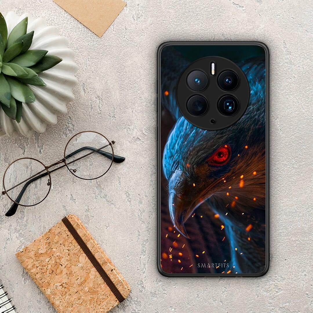 Θήκη Huawei Mate 50 Pro PopArt Eagle από τη Smartfits με σχέδιο στο πίσω μέρος και μαύρο περίβλημα | Huawei Mate 50 Pro PopArt Eagle Case with Colorful Back and Black Bezels