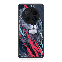 Thumbnail for Θήκη Huawei Mate 50 Pro PopArt Lion Designer από τη Smartfits με σχέδιο στο πίσω μέρος και μαύρο περίβλημα | Huawei Mate 50 Pro PopArt Lion Designer Case with Colorful Back and Black Bezels