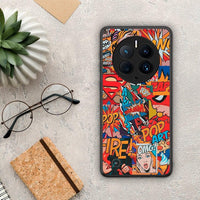 Thumbnail for Θήκη Huawei Mate 50 Pro PopArt OMG από τη Smartfits με σχέδιο στο πίσω μέρος και μαύρο περίβλημα | Huawei Mate 50 Pro PopArt OMG Case with Colorful Back and Black Bezels