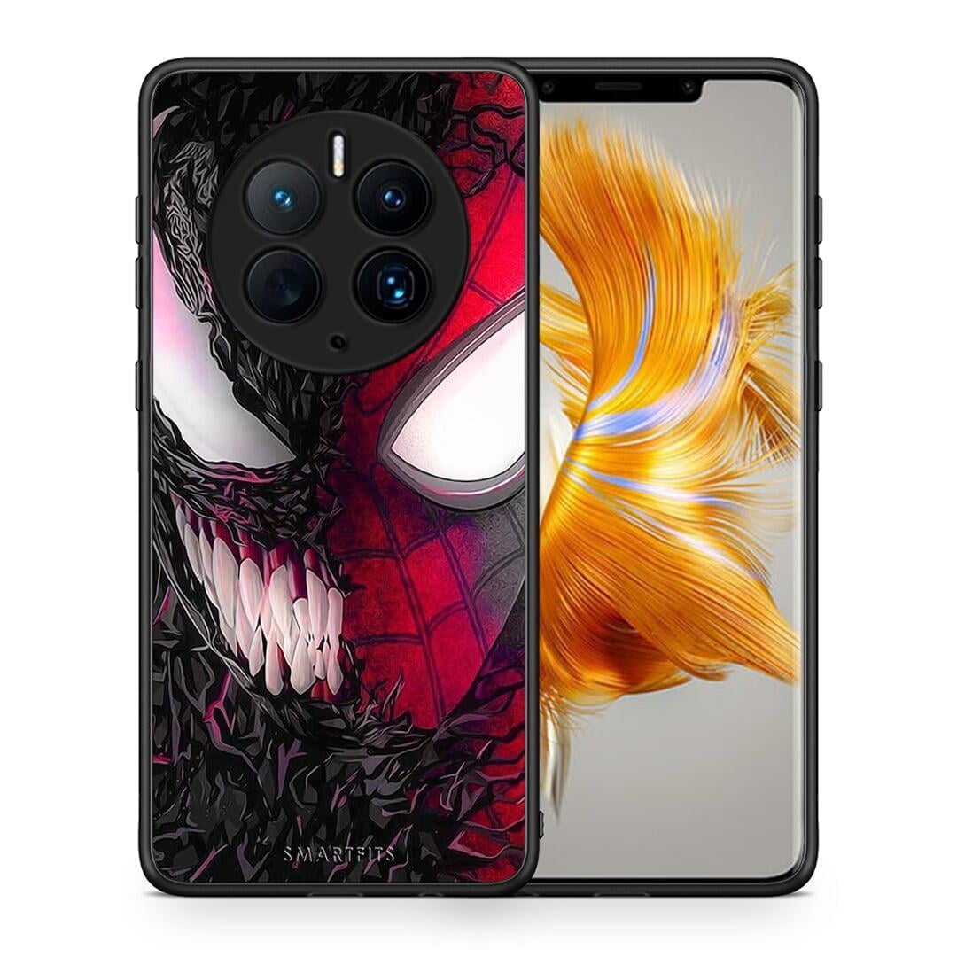 Θήκη Huawei Mate 50 Pro PopArt SpiderVenom από τη Smartfits με σχέδιο στο πίσω μέρος και μαύρο περίβλημα | Huawei Mate 50 Pro PopArt SpiderVenom Case with Colorful Back and Black Bezels