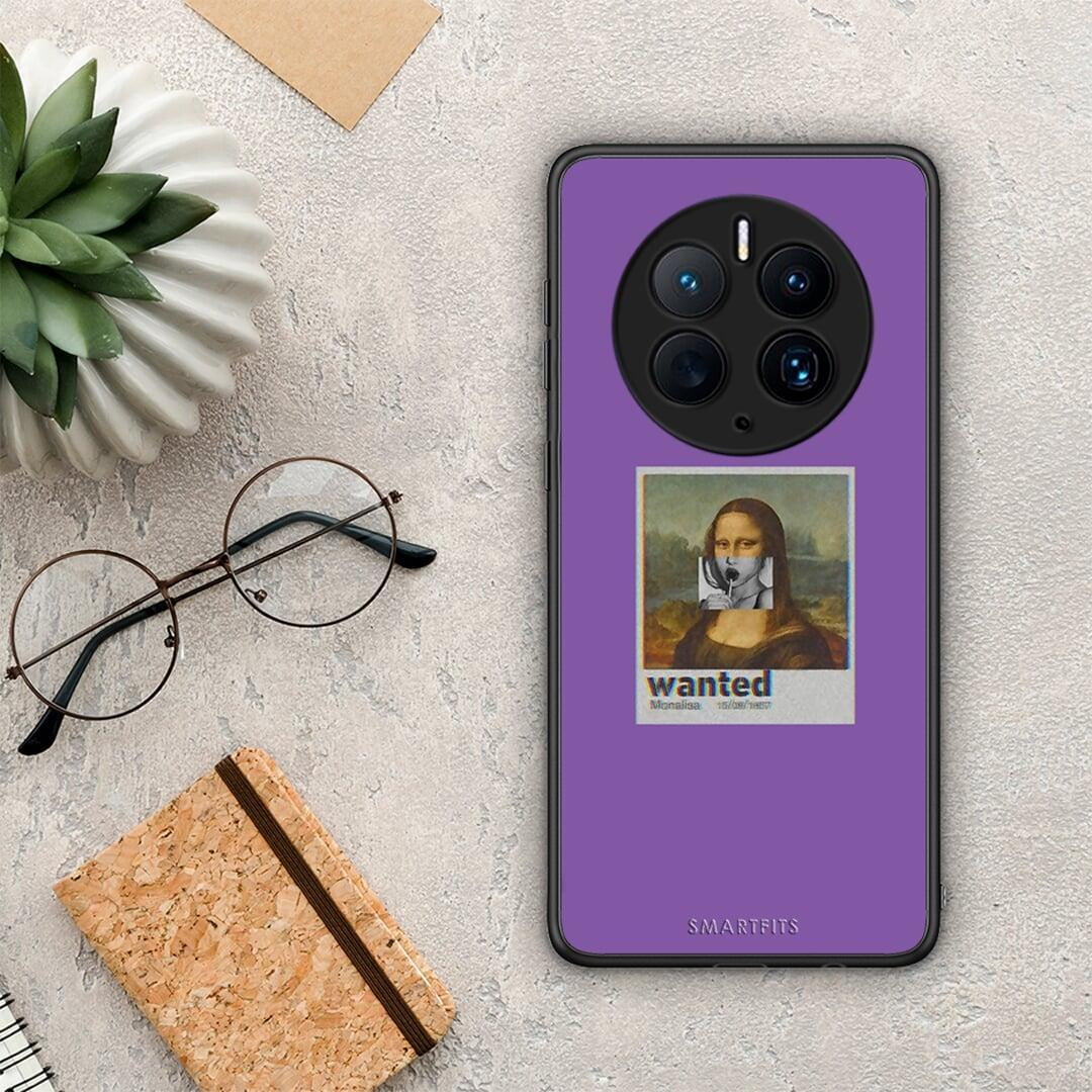 Θήκη Huawei Mate 50 Pro Popart Monalisa από τη Smartfits με σχέδιο στο πίσω μέρος και μαύρο περίβλημα | Huawei Mate 50 Pro Popart Monalisa Case with Colorful Back and Black Bezels