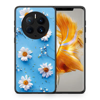 Thumbnail for Θήκη Huawei Mate 50 Pro Real Daisies από τη Smartfits με σχέδιο στο πίσω μέρος και μαύρο περίβλημα | Huawei Mate 50 Pro Real Daisies Case with Colorful Back and Black Bezels