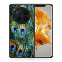 Thumbnail for Θήκη Huawei Mate 50 Pro Real Peacock Feathers από τη Smartfits με σχέδιο στο πίσω μέρος και μαύρο περίβλημα | Huawei Mate 50 Pro Real Peacock Feathers Case with Colorful Back and Black Bezels