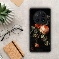 Thumbnail for Θήκη Huawei Mate 50 Pro Vintage Roses από τη Smartfits με σχέδιο στο πίσω μέρος και μαύρο περίβλημα | Huawei Mate 50 Pro Vintage Roses Case with Colorful Back and Black Bezels