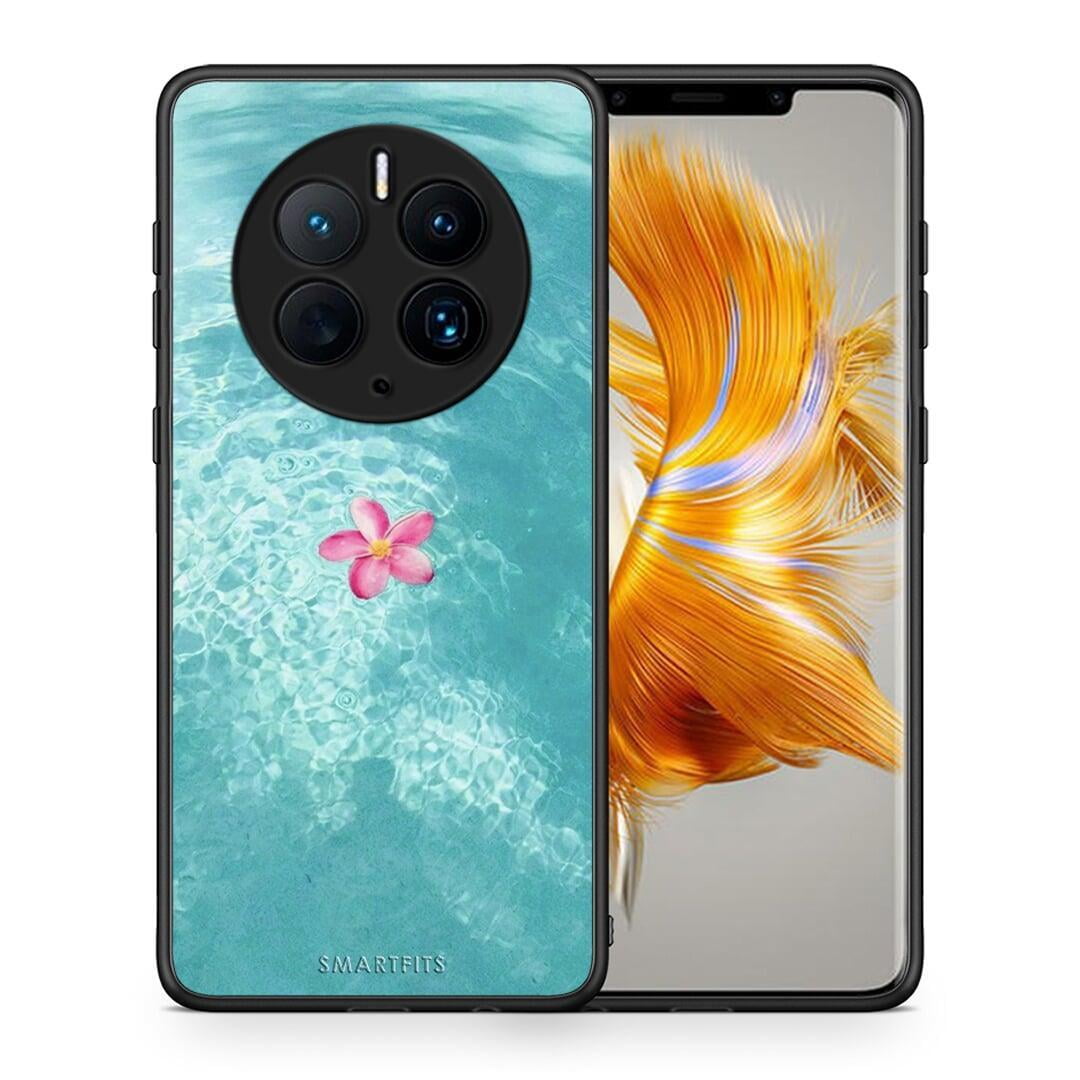 Θήκη Huawei Mate 50 Pro Water Flower από τη Smartfits με σχέδιο στο πίσω μέρος και μαύρο περίβλημα | Huawei Mate 50 Pro Water Flower Case with Colorful Back and Black Bezels