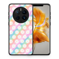 Thumbnail for Θήκη Huawei Mate 50 Pro White Daisies από τη Smartfits με σχέδιο στο πίσω μέρος και μαύρο περίβλημα | Huawei Mate 50 Pro White Daisies Case with Colorful Back and Black Bezels