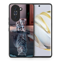Thumbnail for Θήκη Huawei Nova 10 Tiger Cute από τη Smartfits με σχέδιο στο πίσω μέρος και μαύρο περίβλημα | Huawei Nova 10 Tiger Cute case with colorful back and black bezels