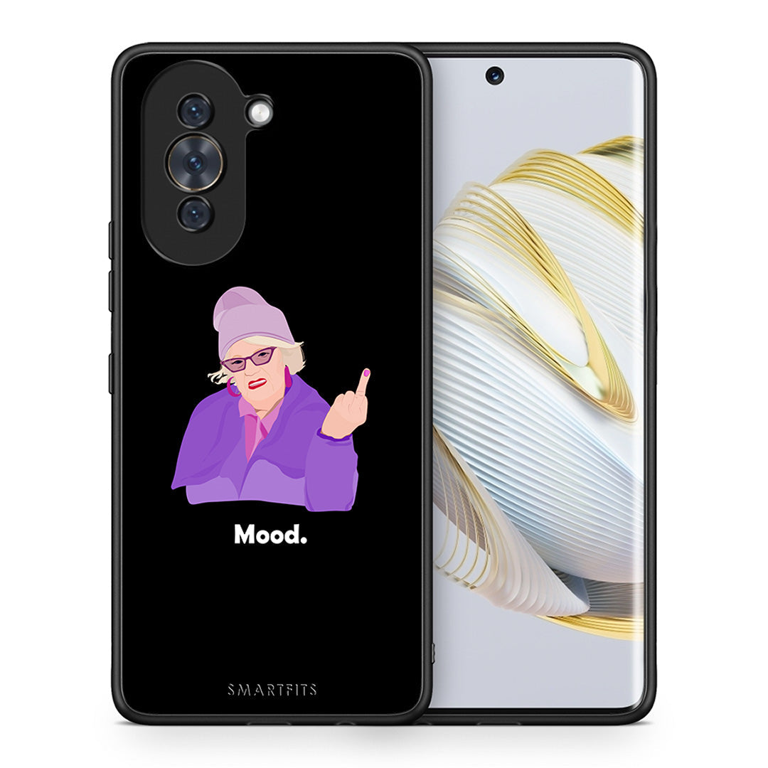 Θήκη Huawei Nova 10 Grandma Mood Black από τη Smartfits με σχέδιο στο πίσω μέρος και μαύρο περίβλημα | Huawei Nova 10 Grandma Mood Black case with colorful back and black bezels