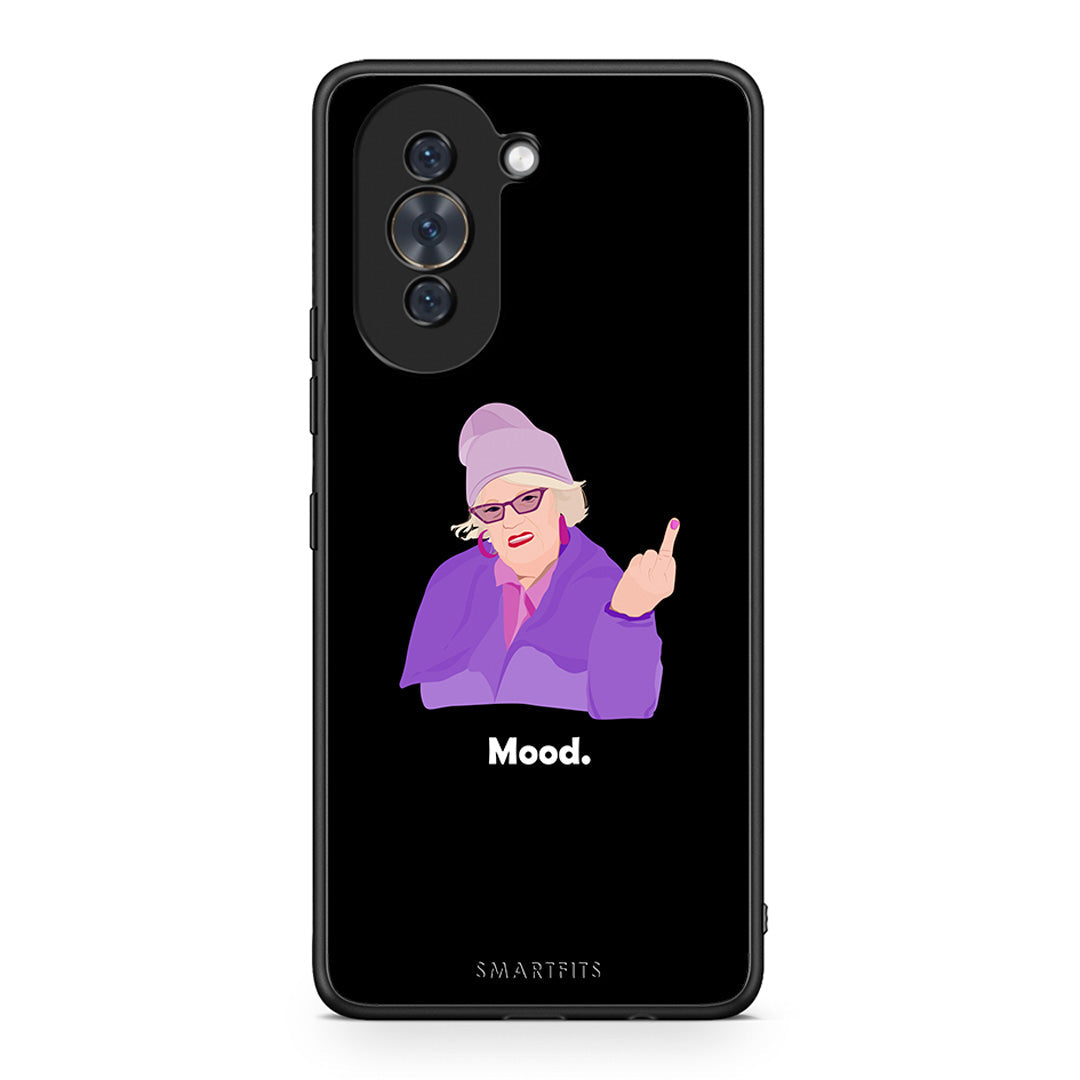 Huawei Nova 10 Grandma Mood Black θήκη από τη Smartfits με σχέδιο στο πίσω μέρος και μαύρο περίβλημα | Smartphone case with colorful back and black bezels by Smartfits