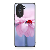 Thumbnail for Huawei Nova 10 Ladybug Flower θήκη από τη Smartfits με σχέδιο στο πίσω μέρος και μαύρο περίβλημα | Smartphone case with colorful back and black bezels by Smartfits
