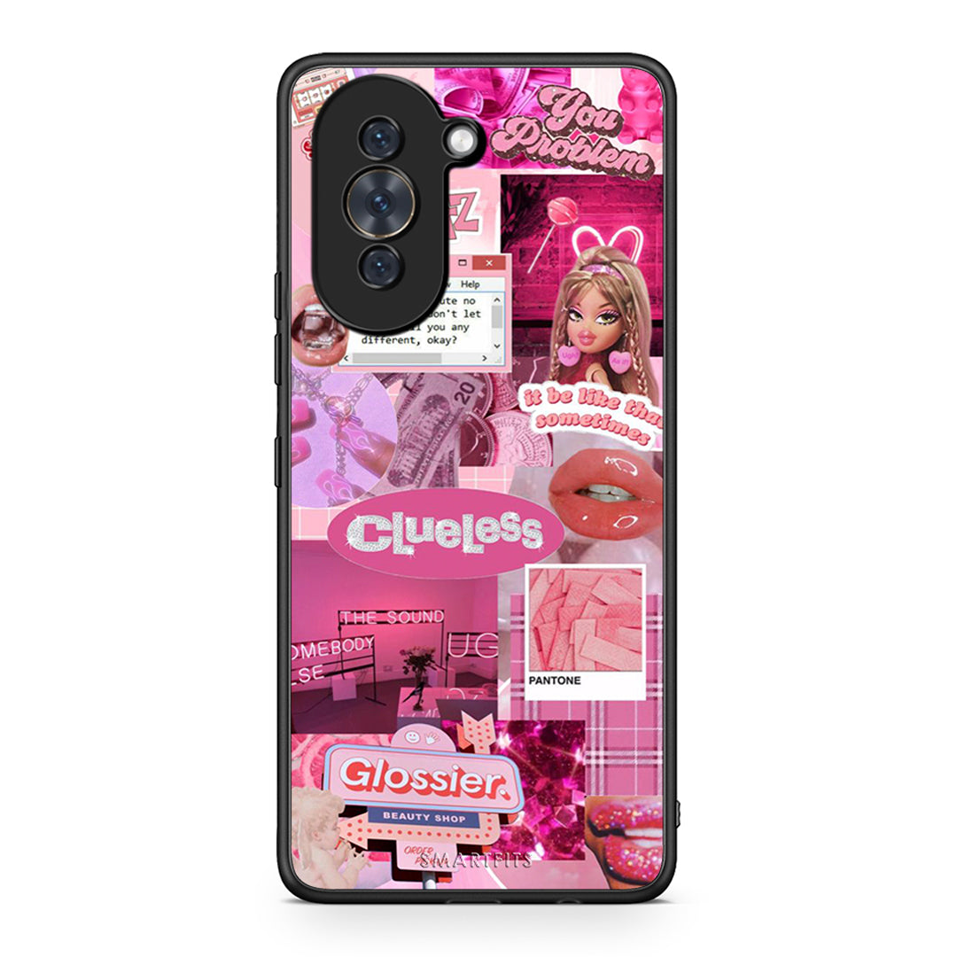 Huawei Nova 10 Pink Love Θήκη Αγίου Βαλεντίνου από τη Smartfits με σχέδιο στο πίσω μέρος και μαύρο περίβλημα | Smartphone case with colorful back and black bezels by Smartfits