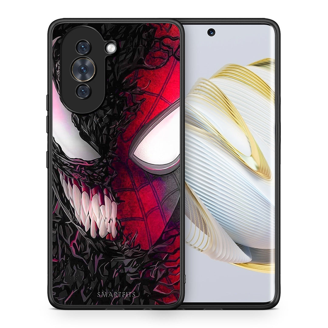 Θήκη Huawei Nova 10 SpiderVenom PopArt από τη Smartfits με σχέδιο στο πίσω μέρος και μαύρο περίβλημα | Huawei Nova 10 SpiderVenom PopArt case with colorful back and black bezels