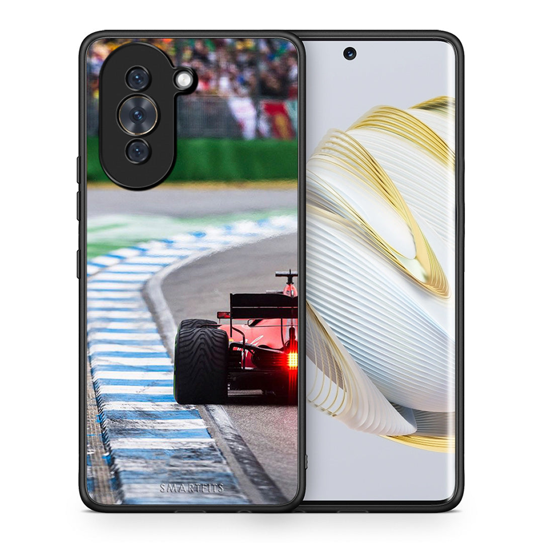 Θήκη Huawei Nova 10 Racing Vibes από τη Smartfits με σχέδιο στο πίσω μέρος και μαύρο περίβλημα | Huawei Nova 10 Racing Vibes case with colorful back and black bezels