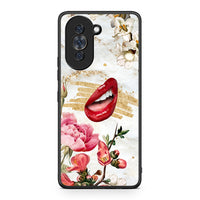 Thumbnail for Huawei Nova 10 Red Lips θήκη από τη Smartfits με σχέδιο στο πίσω μέρος και μαύρο περίβλημα | Smartphone case with colorful back and black bezels by Smartfits