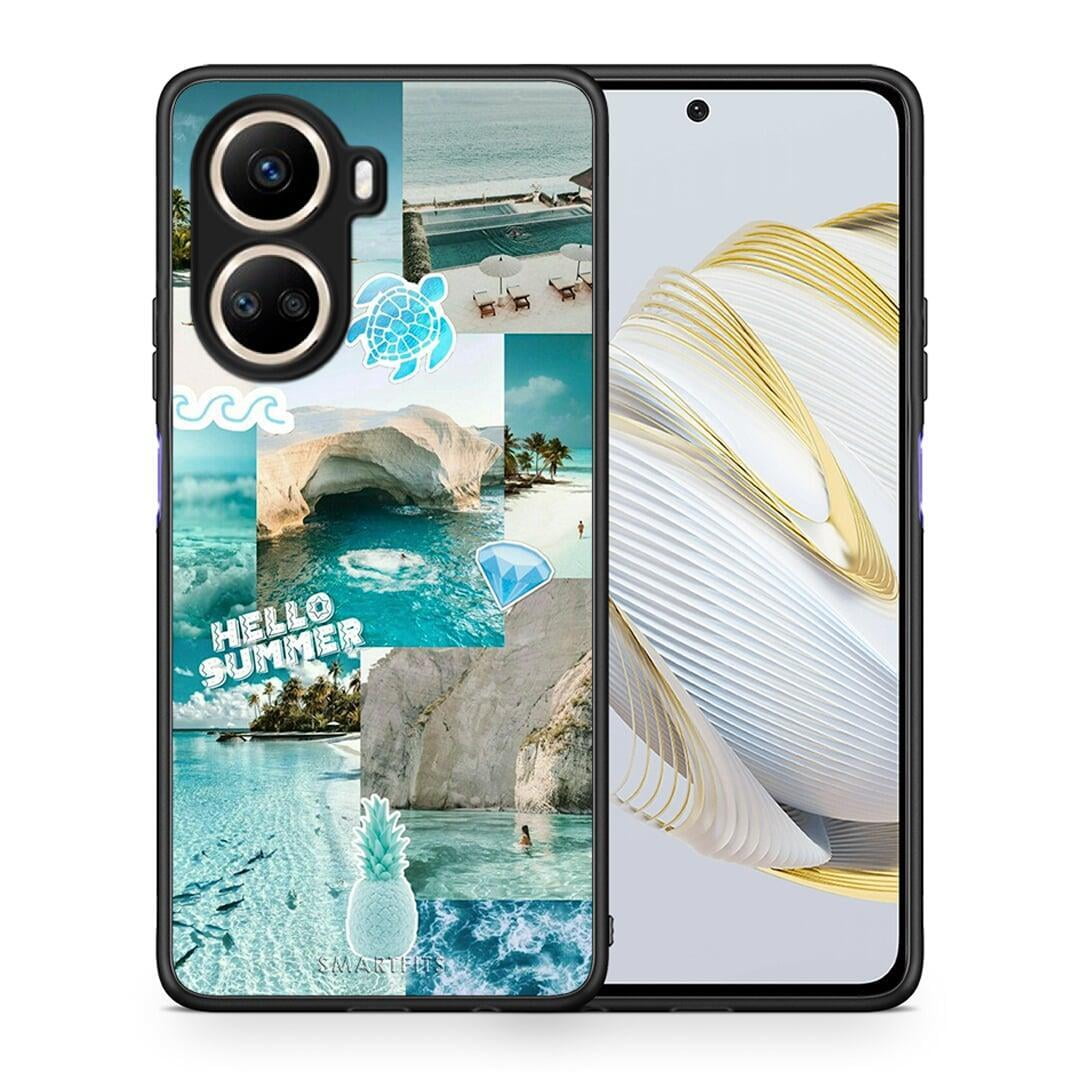 Θήκη Huawei Nova 10 SE Aesthetic Summer από τη Smartfits με σχέδιο στο πίσω μέρος και μαύρο περίβλημα | Huawei Nova 10 SE Aesthetic Summer Case with Colorful Back and Black Bezels