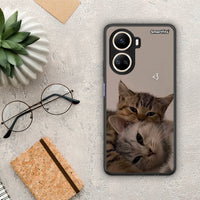 Thumbnail for Θήκη Huawei Nova 10 SE Cats In Love από τη Smartfits με σχέδιο στο πίσω μέρος και μαύρο περίβλημα | Huawei Nova 10 SE Cats In Love Case with Colorful Back and Black Bezels