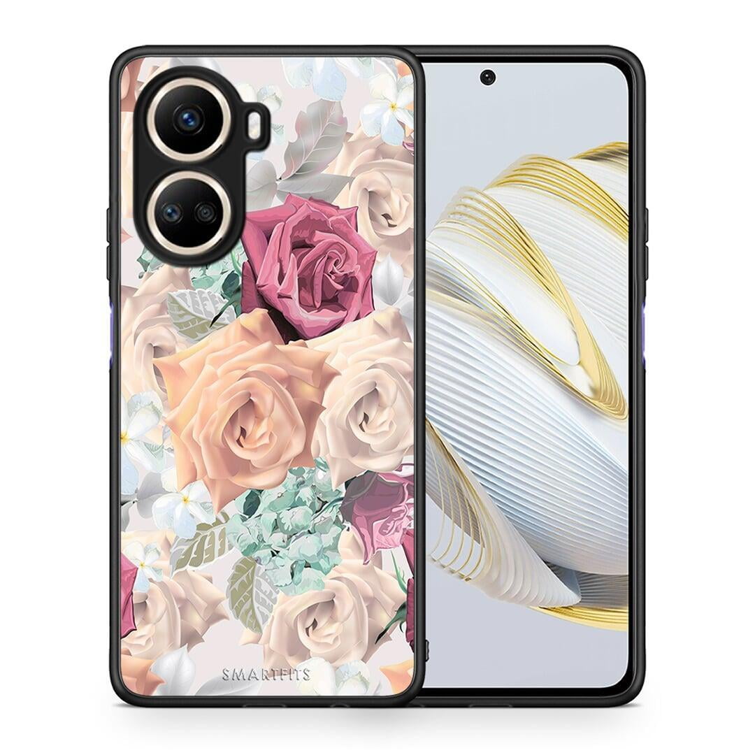 Θήκη Huawei Nova 10 SE Floral Bouquet από τη Smartfits με σχέδιο στο πίσω μέρος και μαύρο περίβλημα | Huawei Nova 10 SE Floral Bouquet Case with Colorful Back and Black Bezels