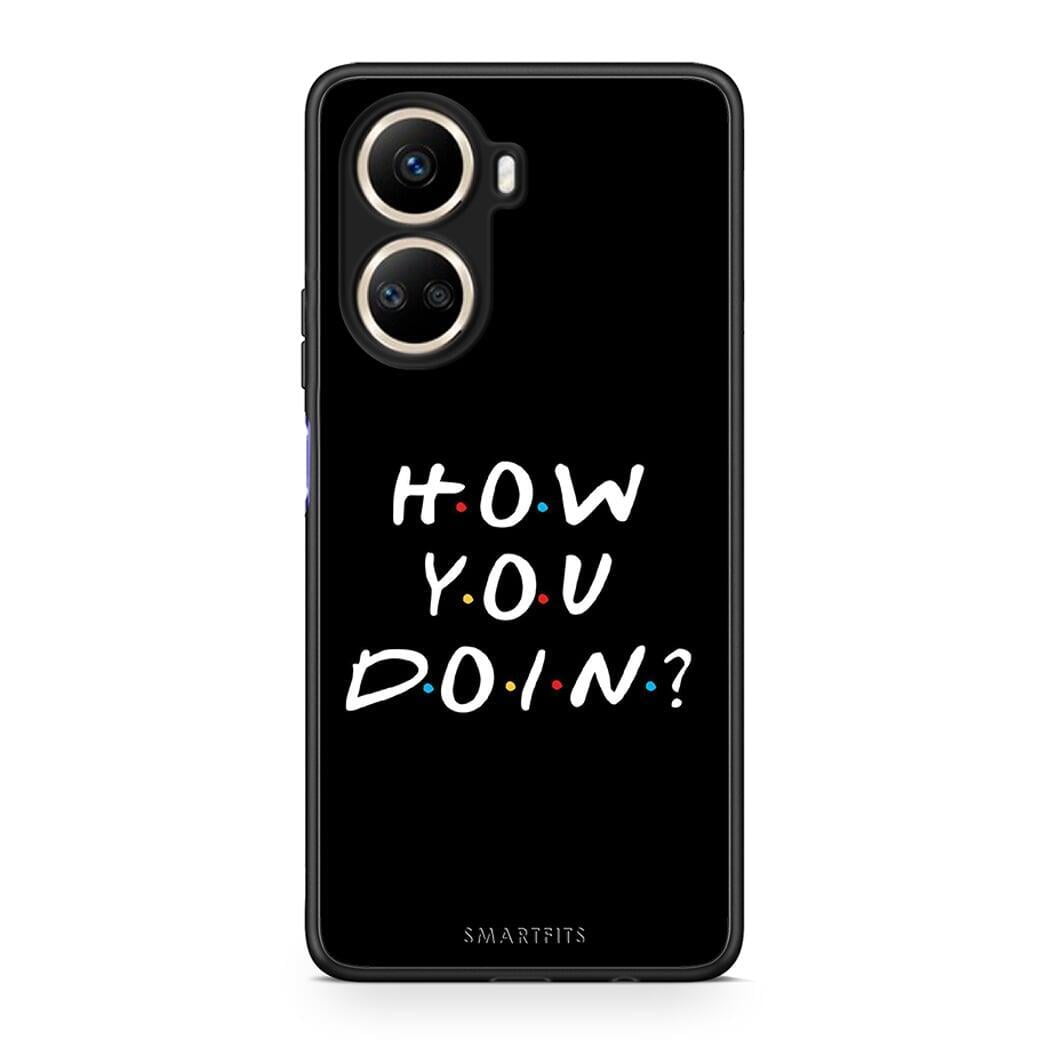 Θήκη Huawei Nova 10 SE How You Doin από τη Smartfits με σχέδιο στο πίσω μέρος και μαύρο περίβλημα | Huawei Nova 10 SE How You Doin Case with Colorful Back and Black Bezels