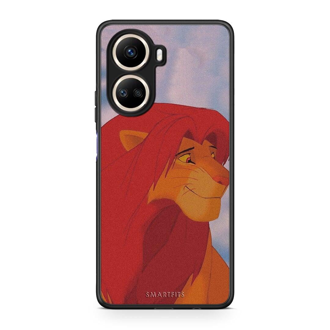 Θήκη Huawei Nova 10 SE Lion Love 1 από τη Smartfits με σχέδιο στο πίσω μέρος και μαύρο περίβλημα | Huawei Nova 10 SE Lion Love 1 Case with Colorful Back and Black Bezels