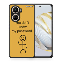 Thumbnail for Θήκη Huawei Nova 10 SE My Password από τη Smartfits με σχέδιο στο πίσω μέρος και μαύρο περίβλημα | Huawei Nova 10 SE My Password Case with Colorful Back and Black Bezels