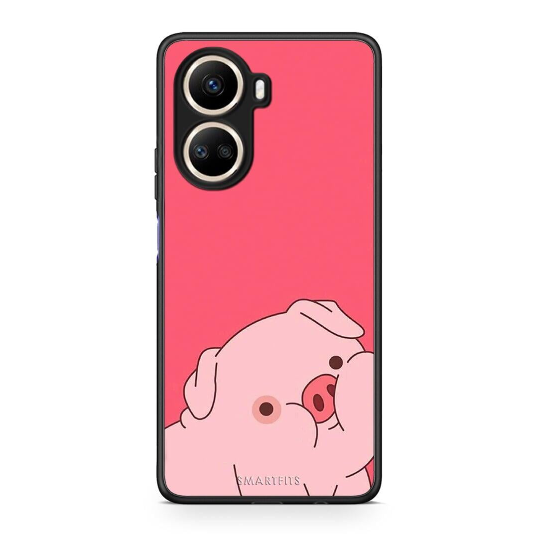 Θήκη Huawei Nova 10 SE Pig Love 1 από τη Smartfits με σχέδιο στο πίσω μέρος και μαύρο περίβλημα | Huawei Nova 10 SE Pig Love 1 Case with Colorful Back and Black Bezels