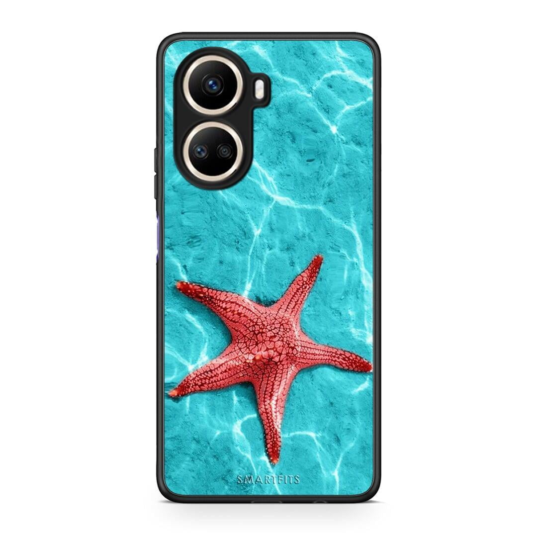 Θήκη Huawei Nova 10 SE Red Starfish από τη Smartfits με σχέδιο στο πίσω μέρος και μαύρο περίβλημα | Huawei Nova 10 SE Red Starfish Case with Colorful Back and Black Bezels