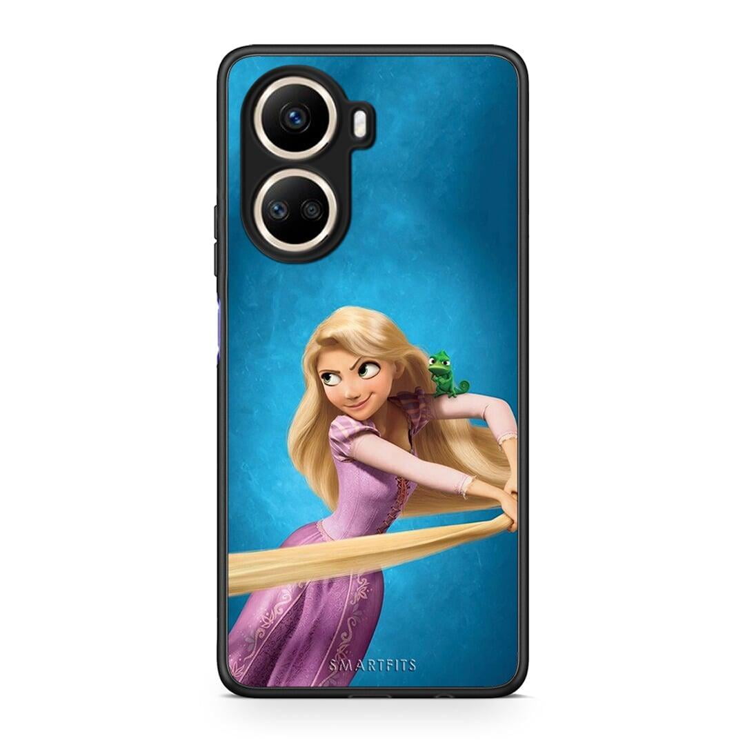 Θήκη Huawei Nova 10 SE Tangled 2 από τη Smartfits με σχέδιο στο πίσω μέρος και μαύρο περίβλημα | Huawei Nova 10 SE Tangled 2 Case with Colorful Back and Black Bezels