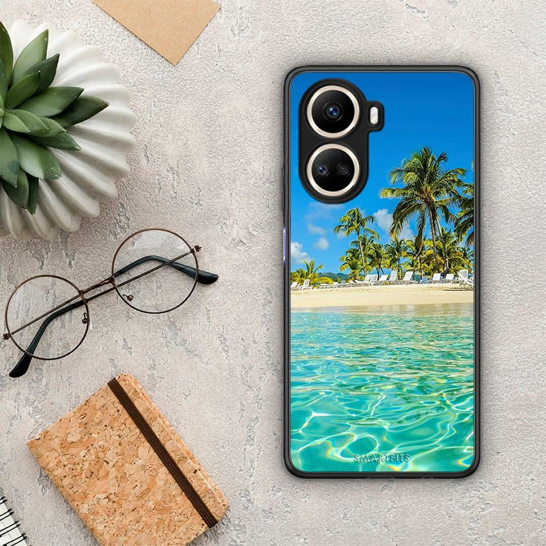 Θήκη Huawei Nova 10 SE Tropical Vibes από τη Smartfits με σχέδιο στο πίσω μέρος και μαύρο περίβλημα | Huawei Nova 10 SE Tropical Vibes Case with Colorful Back and Black Bezels