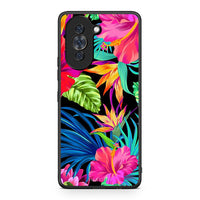 Thumbnail for Huawei Nova 10 Tropical Flowers θήκη από τη Smartfits με σχέδιο στο πίσω μέρος και μαύρο περίβλημα | Smartphone case with colorful back and black bezels by Smartfits