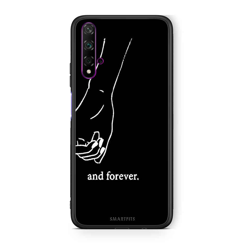 Huawei Nova 5T Always & Forever 2 Θήκη Αγίου Βαλεντίνου από τη Smartfits με σχέδιο στο πίσω μέρος και μαύρο περίβλημα | Smartphone case with colorful back and black bezels by Smartfits