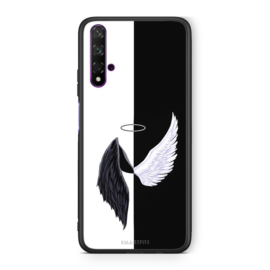 Huawei Nova 5T Angels Demons θήκη από τη Smartfits με σχέδιο στο πίσω μέρος και μαύρο περίβλημα | Smartphone case with colorful back and black bezels by Smartfits