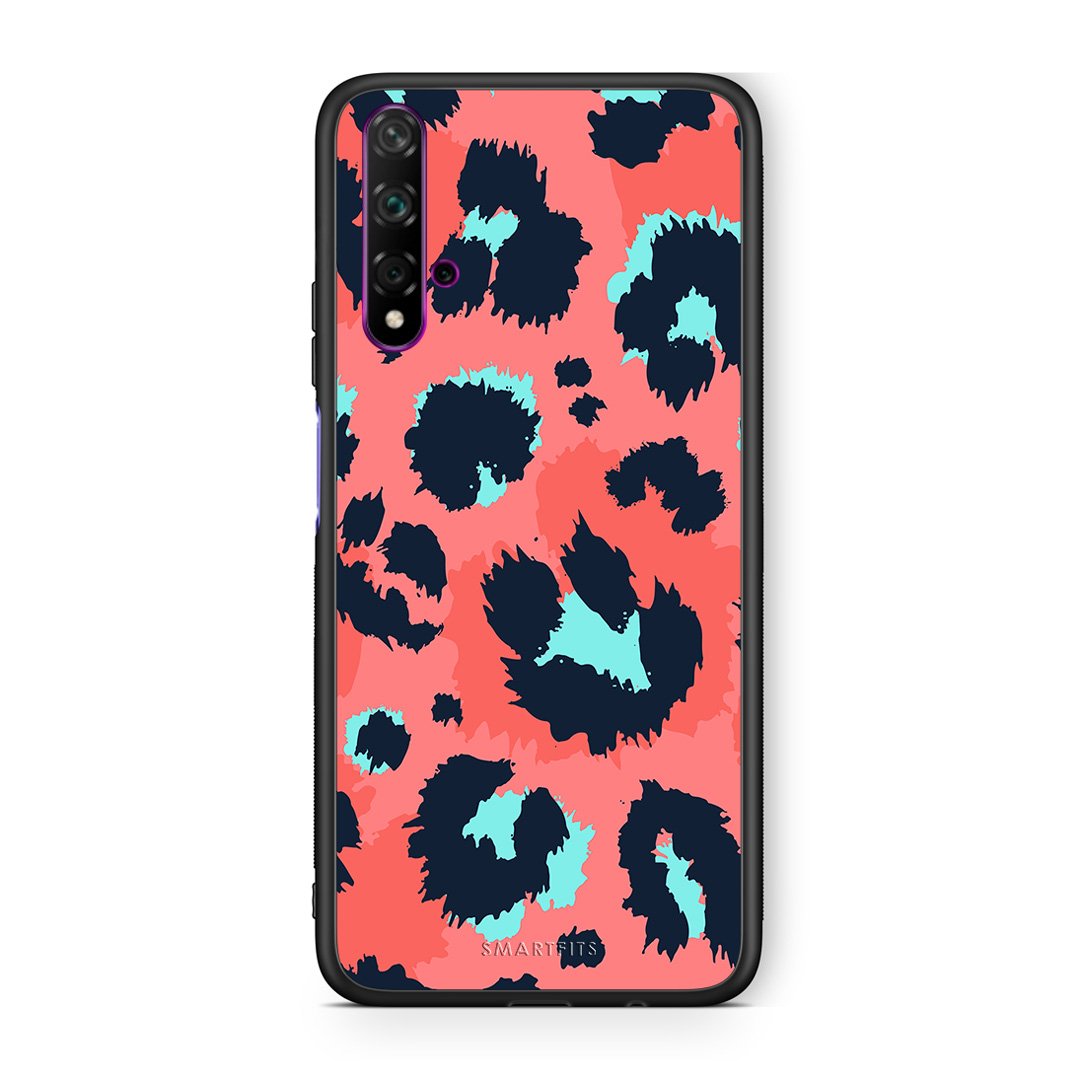 22 - Huawei Nova 5T  Pink Leopard Animal case, cover, bumper
