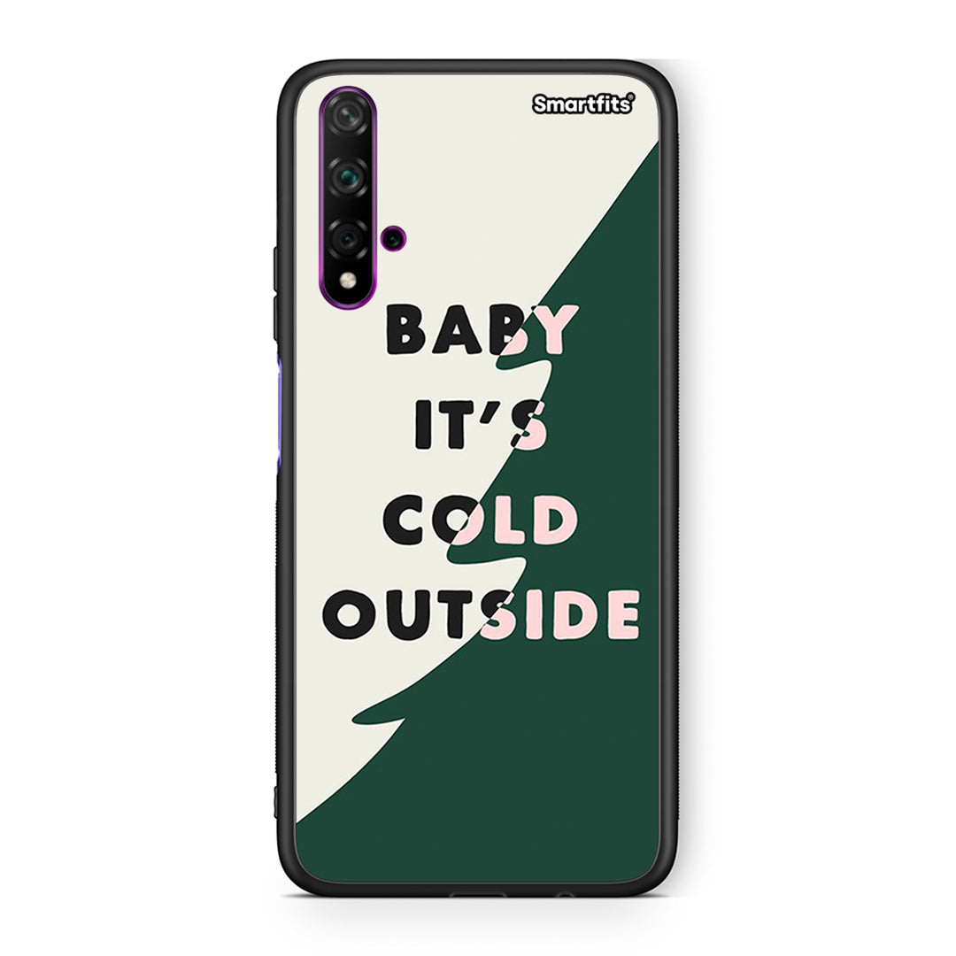 Huawei Nova 5T Cold Outside θήκη από τη Smartfits με σχέδιο στο πίσω μέρος και μαύρο περίβλημα | Smartphone case with colorful back and black bezels by Smartfits