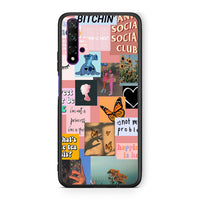 Thumbnail for Huawei Nova 5T Collage Bitchin Θήκη Αγίου Βαλεντίνου από τη Smartfits με σχέδιο στο πίσω μέρος και μαύρο περίβλημα | Smartphone case with colorful back and black bezels by Smartfits